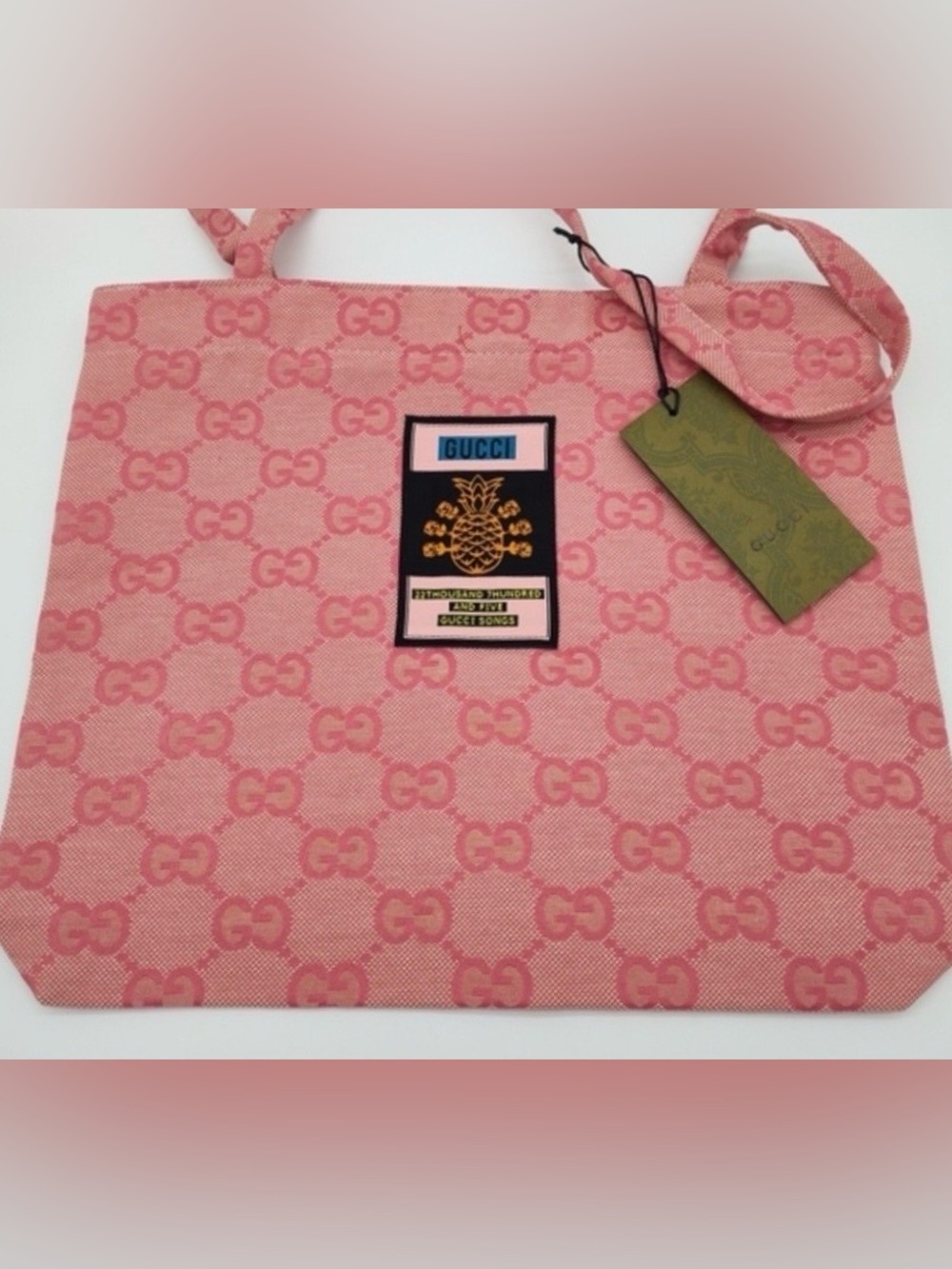 GWP Beauty Pink GG Canvas Tote with Patch